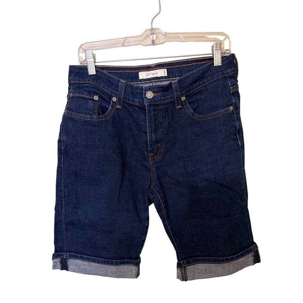 Levi's Dark Blue Cuffed Women's Jean Shorts